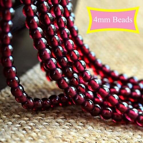 Boutique AAAAA Grade Natural Plum Purple Garnet 3-6mm Round Loose Beads DIY Jewelry Wholesale LG051251
