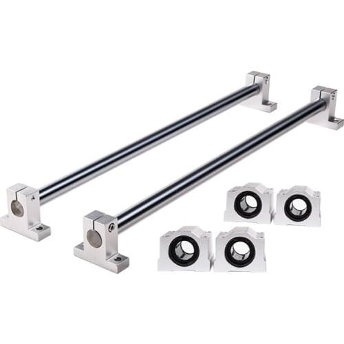 D10mm L300mm Optical Axis Cylindrical Guide Smooth Rod Slide Stand Vertical DIY Linear Guide Rail 1set