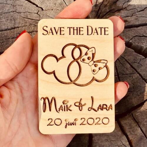 Rustic wedding Wooden save the date magnet Custom save the date Bride and Groom wedding favors