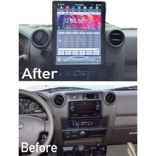 For Toyota Land Cruiser Prado J70 LC70 LC71 LC75 LC76 Car Stereo 13 Inch Screen Audio Navigation GPS Navi Radio CarPlay