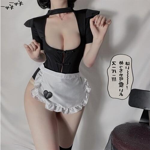 Hot Sale Cosplay Sexy Costumes Japanese Lingerie Maid Classical Erotic Sleepwear Lace Outfit SM Porno Suit Women Slutty Clothes