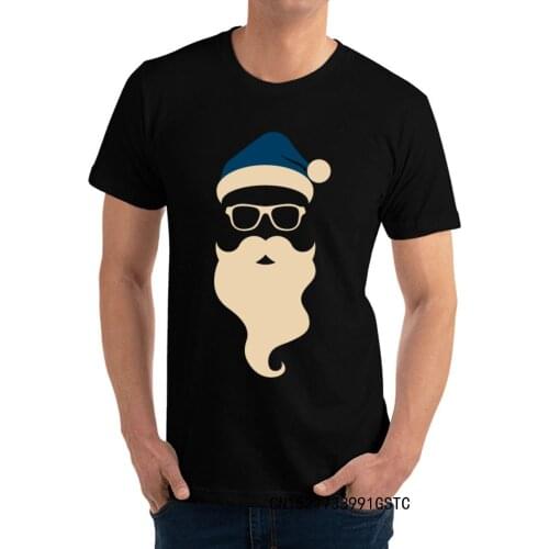 Hipster Santa T Shirts for Men Casual Labor Day Tops & Tees Short Sleeve Special Custom Tee-Shirts Round Neck 100% Cotton