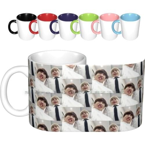 Derpy Jungkook And Jimin Ceramic Mugs Coffee Cups Milk Tea Mug Kpop Boy Band Boy Derp Chins Army Pop Korean Creative Trending