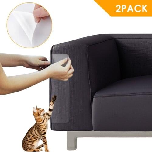 2Pcs Pet Cat Scratching Guard Large Scratch Protection Sticker Furniture Sofa Claw Protector Pad For Upholstery Leather Chairs