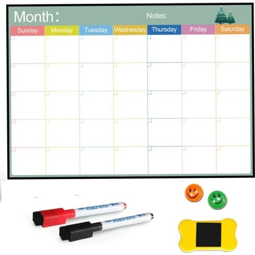 A3 Size Magnetic Board Monthly Calendar,Dry Erase whiteboard Drawing For Kitchen Home Fridge Refrigerator Weekly Planer