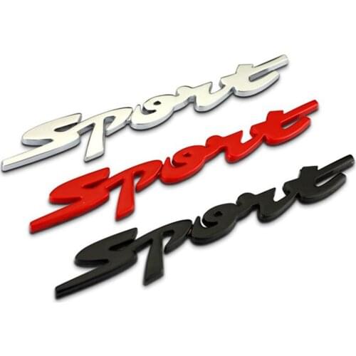 Fashion 3D Car Sport Letter Shape Design Auto Sticker Vehicle Decal Decor Creative Motorcycle Stickers