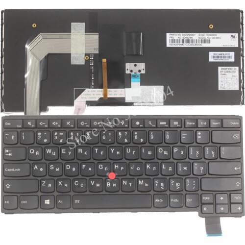 New Russian Layout Keyboard For Lenovo Thinkpad S3 YOGA 14 Black with frame and Red pointy stick RU keyboard backlit