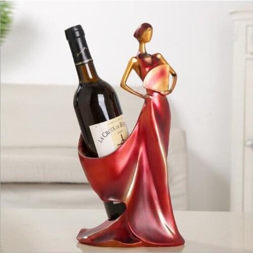 Beauty Girl Model Wine Rack Whisky Holder Shelf Bottle Holder Durable Sculpture Stand Home Decor Ornament Wine Cabinet Decortion