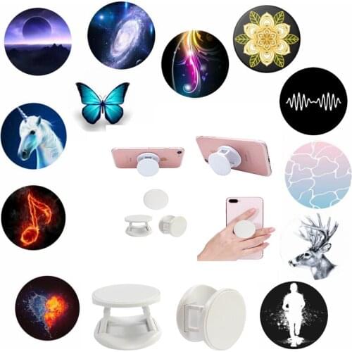 Попсокет Finger Ring Phone Holder Round Portable Folding Mobile Phone Stand Air Expanding Pocket Socket Stand and Grip