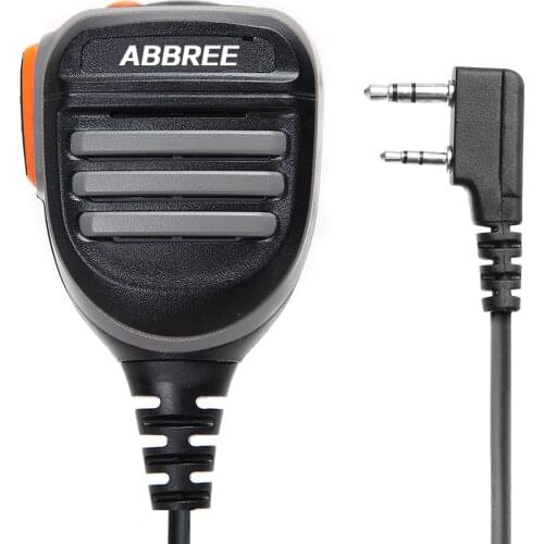 ABBREE Rainproof 2-Pin Shoulder Remote Speaker Mic-rophone PTT For Motorola Radio PMR446 PR400 Mag One BPR40 A8 Walkie Talkie