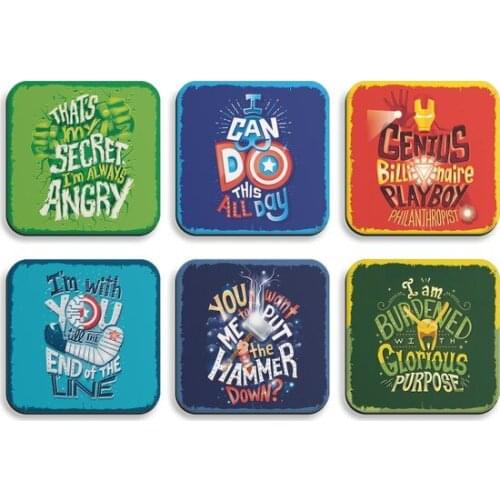 Yenilmezler Series Replikler 6'lı Coaster Set decorative objects Декоративные элементы Objetos decorativos
