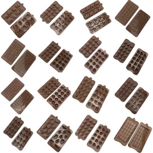 Silicone Chocolate Mold 28 Shapes baking Tools Non-stick cake mold Jelly and Candy 3D DIY best