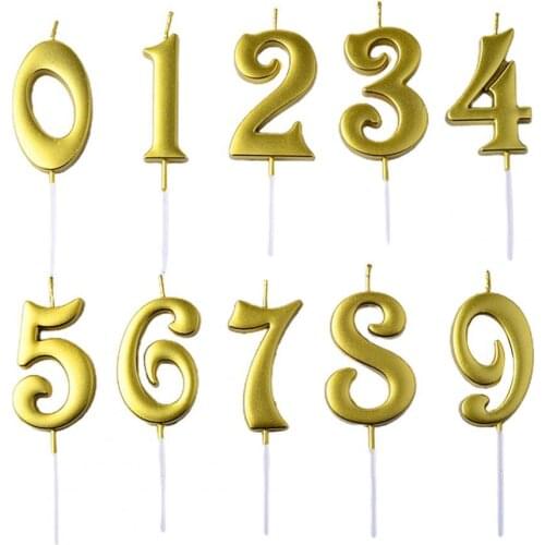 Beeswax Number Candle Sparkling Number Candles Topper Cupcake Candle Birthday Cake Decoration Tools