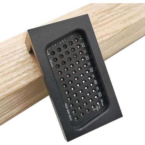 T-55 Scriber Woodworking T-Type Marking Ruler Aluminum Alloy Hole Crossed Gauge Precision Marking Rule Measuring Tool