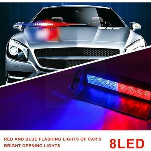 Universal Car Truck Emergency Flasher Dash Strobe Warning Mode Flash Day 12V Running 8 Lights Flashing LED Light Led Police A9A3