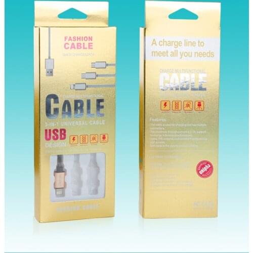 100 pcs Fashion Cable packaging box for Apple Samsung huawei redmi Fashion packaging box for USB Cable for iPhone