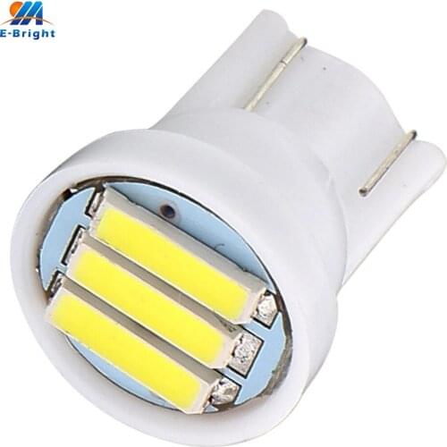 YM E-Bright 50 PCS T10 7014 3SMD 194 927 161 168 W5W 3 Led Auto Instrument Lights Indicator Lamps DC 12V Car Wedge Side Lamps