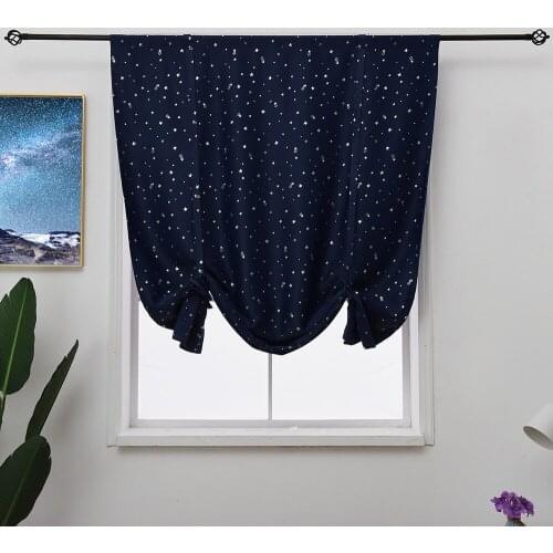 Cartoon Star Curtain Shading Kitchen Bedroom Study Short Blinds Roman Curtains Childrens Room Drapes