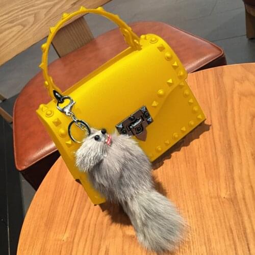 Rivets Jelly Leather Crossbody Bags For Women 2021 Handbag Fashion Shoulder Messenger Bags Female Travel Handbags Ladies Purses