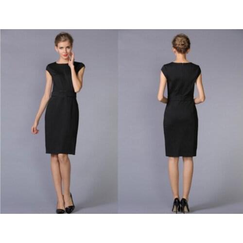 Women Summer Black Dress Plus Size dresses S-4XL Office Mini Party Slim Fashion High Quality Ladys Clothing Free Shipping