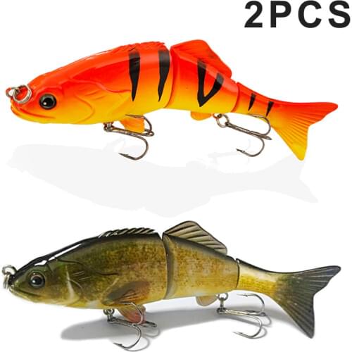 2 PCS Hard Fishing Lure 3 Segments Multi Jointed Swimbait Lifelike Crankbait Sinking Wobblers Artificial Lure 50g 15cm