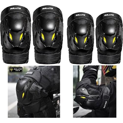 SULAITE Winter Motorcycle Elbow Knee Pads Coldproof Warm Kneepad Protector Motorbike Off-road Racing Riding Protective Gear