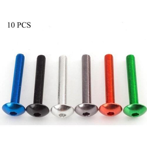 10PCS M6 Universal Motorcycles Screw CNC Aluminium Motorcycle Fairing Bolts Fastener Clips Screw Nuts