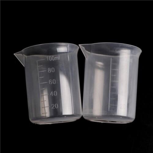 100ml 2pcs/lot Measuring Tools Clear Plastic Measuring Cup Graduated Beaker Household Kitchen Cooking Tools