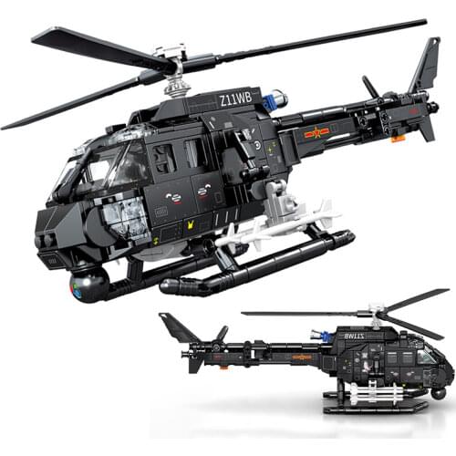 SEMBO 330pcs Military Building Block World War II Army Weapons American P38 Plane SWAT Fighter Fit Compatible Technic Bricks Toy