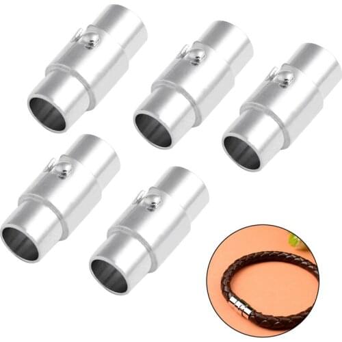 5 Pcs Magnetic Metal Bracelet Necklace Findings Jewelry Connectors Clasps 5mm R58E