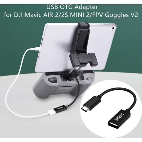USB OTG Adapter OTG Cable for DJI Mavic AIR 2/2S MINI 2/FPV Goggles V2 to Mobile Phones Tablets Drone RC Accessories