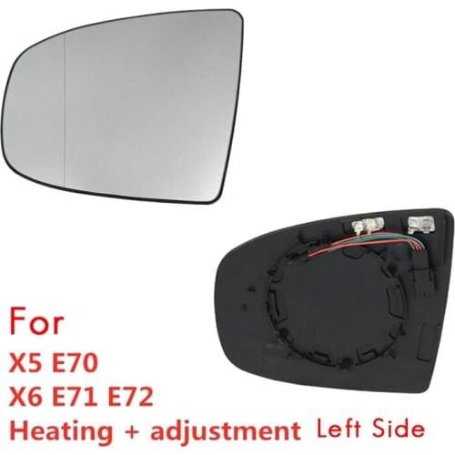 Rear View Mirror Side Mirror Glass Heated + Adjustment for BMW X5 E70 2007-2013 X6 E71 E72 2008-2014