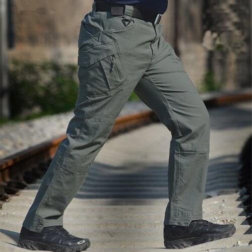 IX9 City Tactical Pants Men Multi Pockets Cargo Pants SWAT Military Combat Cotton Pant Male Army Outdoor Trousers