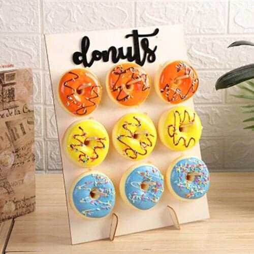 Wooden Donuts Stand Donut Wall Display Holder Wedding Decoration Birthday Party Supplies Party Decoration