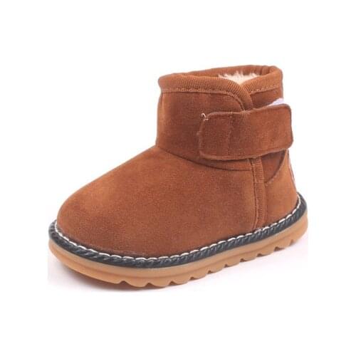 Childrens Boots Childrens Shoes Winter girls boys leather snow boots wholesale hot new 2018 warm plush boots quality cheap
