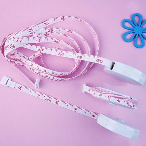 Double Sided Soft Sewing Tailor Tape Measure Retractable Portable Height Cm Inch Scale Measuring Meter For Waist Circumference