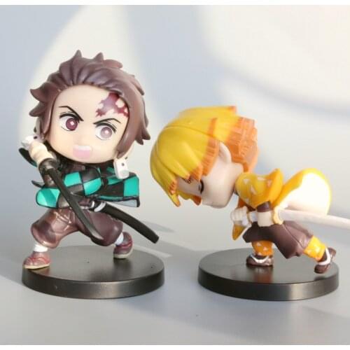 Anime New 8cm high quality demon slayer kimetsu no yaiba figure PVC Model Toys Zenitsu Figurine Inosuke Kimetsu No Yaiba Figura