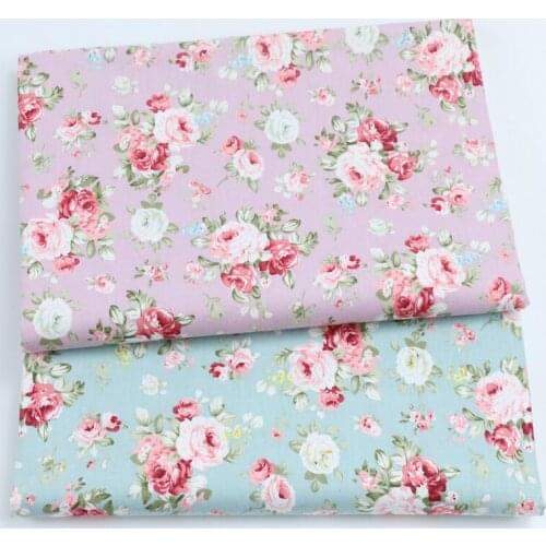 Hot sale Width 150cm Vintage Rose Floral 100% cotton fabric home textile for patchwork handmade sewing fabric