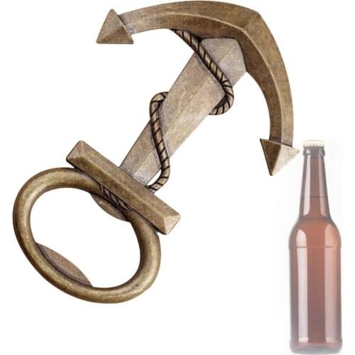 Innovative Metal Three-Dimensional Retro Zinc Alloy Sea Navigation Direction Anchor Beer Bottle Opener