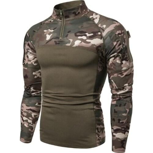 Camouflage Tactical Military Clothing Combat Shirt Assault Multicam ACU long sleeve Army Tight T shirt Army USMC Costume