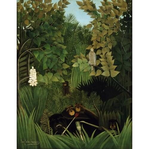 Free shipping Rousseau works forest trees landscape canvas prints oil painting printed on canvas wall art decoration picture