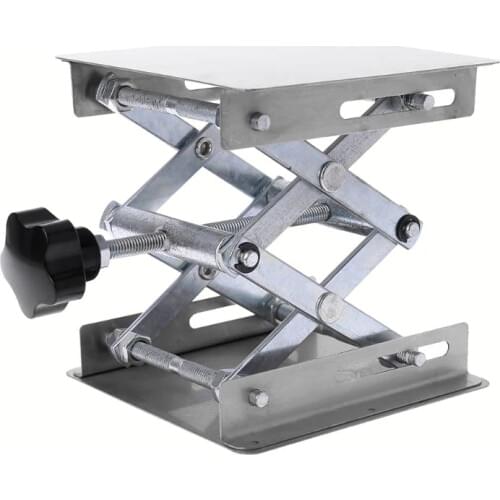 Laboratory Lifting Platform Stand Rack Scissor Jack Bench Lifter Table Lab 100x100mm Stainless Steel For Scientific Experiment