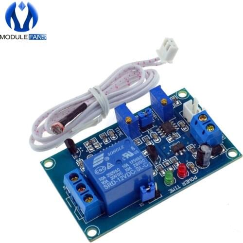 12V Photoresistor Relay Module Light Brightness Sensor Timer Detection Controller Switch On/Off With Wires for Car Board