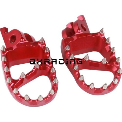 Motorcycle Aluminum FootRest Footpegs Pedals For HONDA CR125 250R CRF250R CRF250X CRF450R CRF450RX CRF450X CRF250L