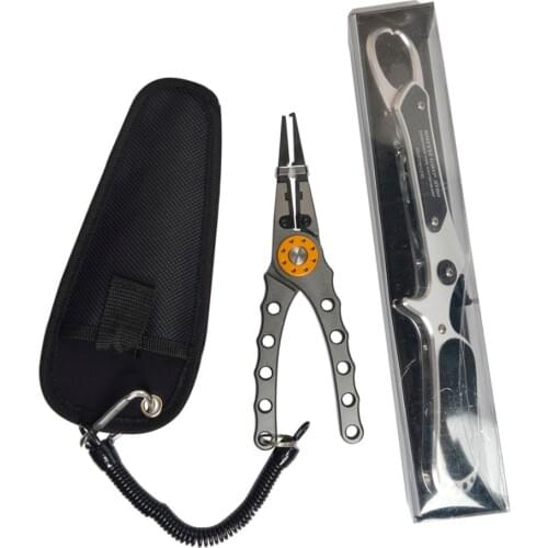 Fishing Tackle Set 27CM Aluminium Fishing Lip Grips With 20CM Aluminium Fishing Pliers Fishing Tools Set