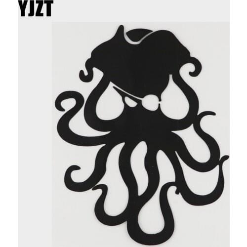 YJZT 11CM×14.1CM Octopus Amusing Decal Car Sticker Vinyl 18A-0040