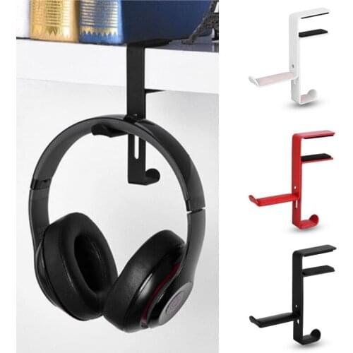 Non Slip Headphone Holder Display Desk Mount Universal Office Hanger Headset Stand Durable Bracket Space Saving Table Clamp