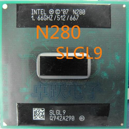 N280 SLGL9 NEW Intel Atom N280 Processor N 280 512K Cache, 1.66GHz, 667MHz FSB BGA CPU for laptop