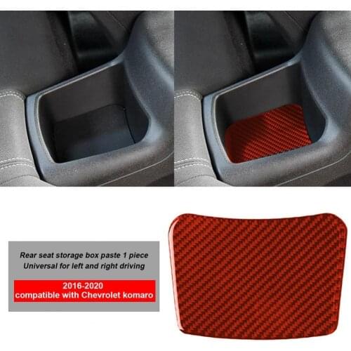 Panel Trim Heat-resistant Simple Installation Carbon Fiber Red Rear Storage Box Panel Cover Trim for Chevrolet Camaro 2016-2020