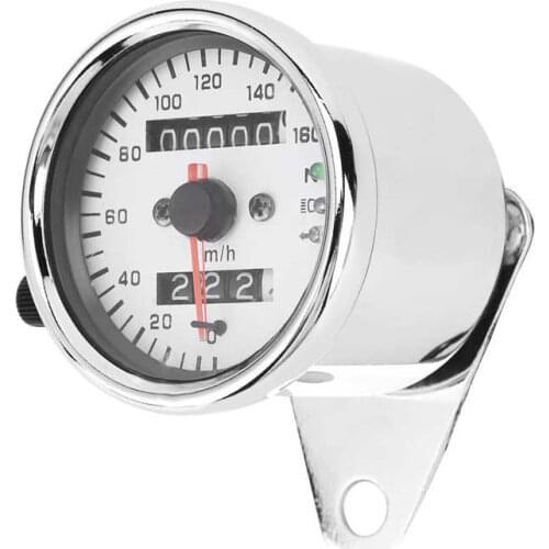 Odometer Gauge Motorcycle Meter Speedometer Odometer Gauge Turn Signal Headlight Indicator Vintage Steel 12V